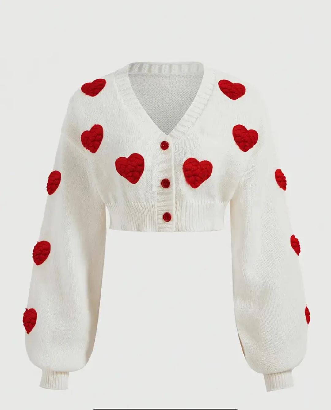 Handmade Love Heart Buttoned Cardigan 🌸💖