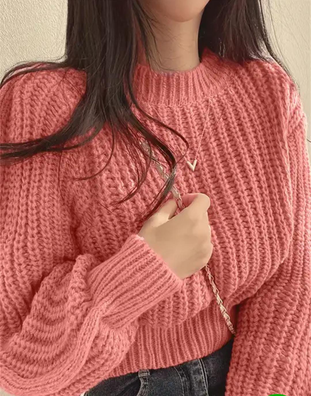 🌸 Handmade Cozy Pink Sweater – A Must-Have This Season! 🌸